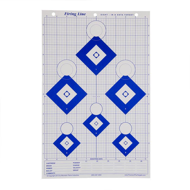 Mountain Plains Precision Plus Firing Line Targets 11x17 25 per Pack