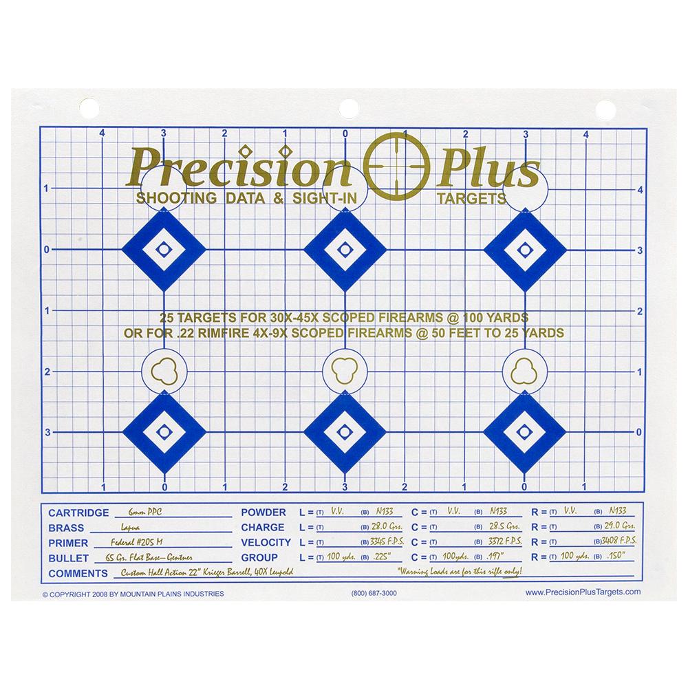 Mountain Plains Precision Plus Gold Label Targets 25 per Pack
