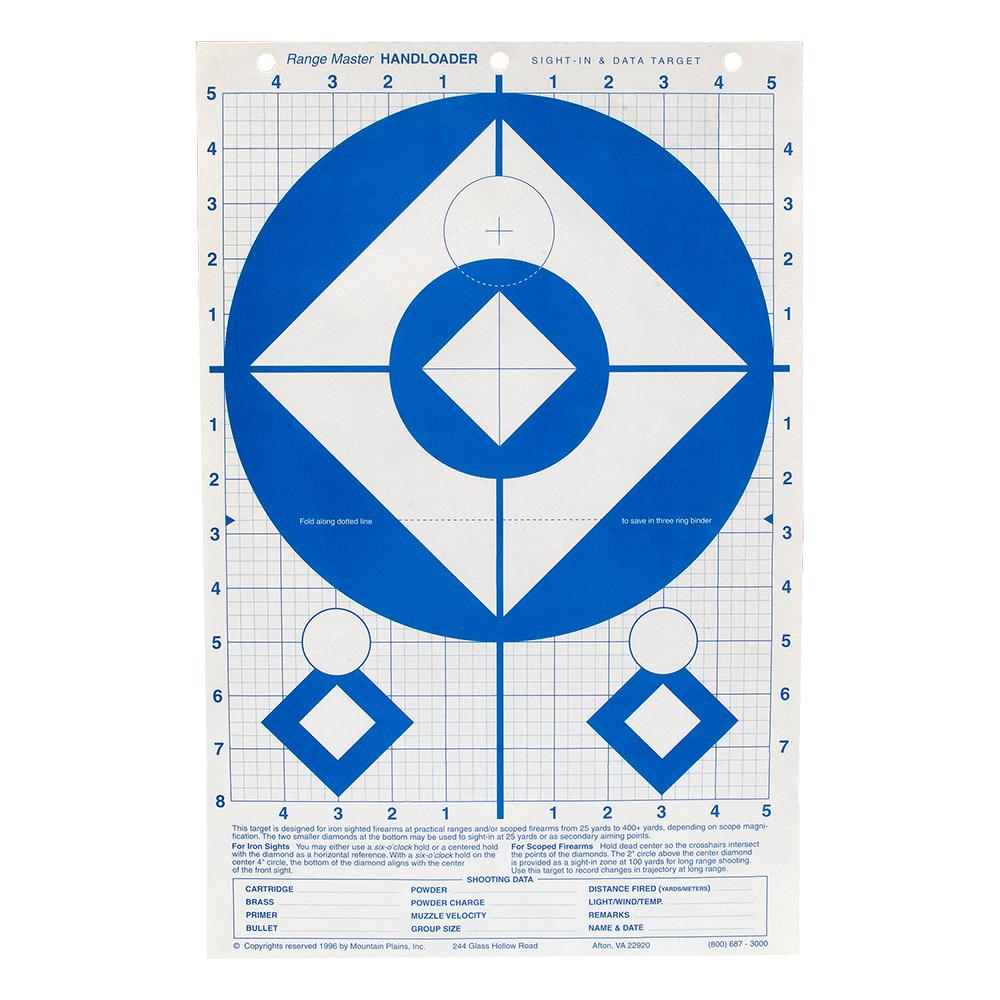 Mountain Plains Range Master Precision Plus Targets 11x17 inches 25 per Pack