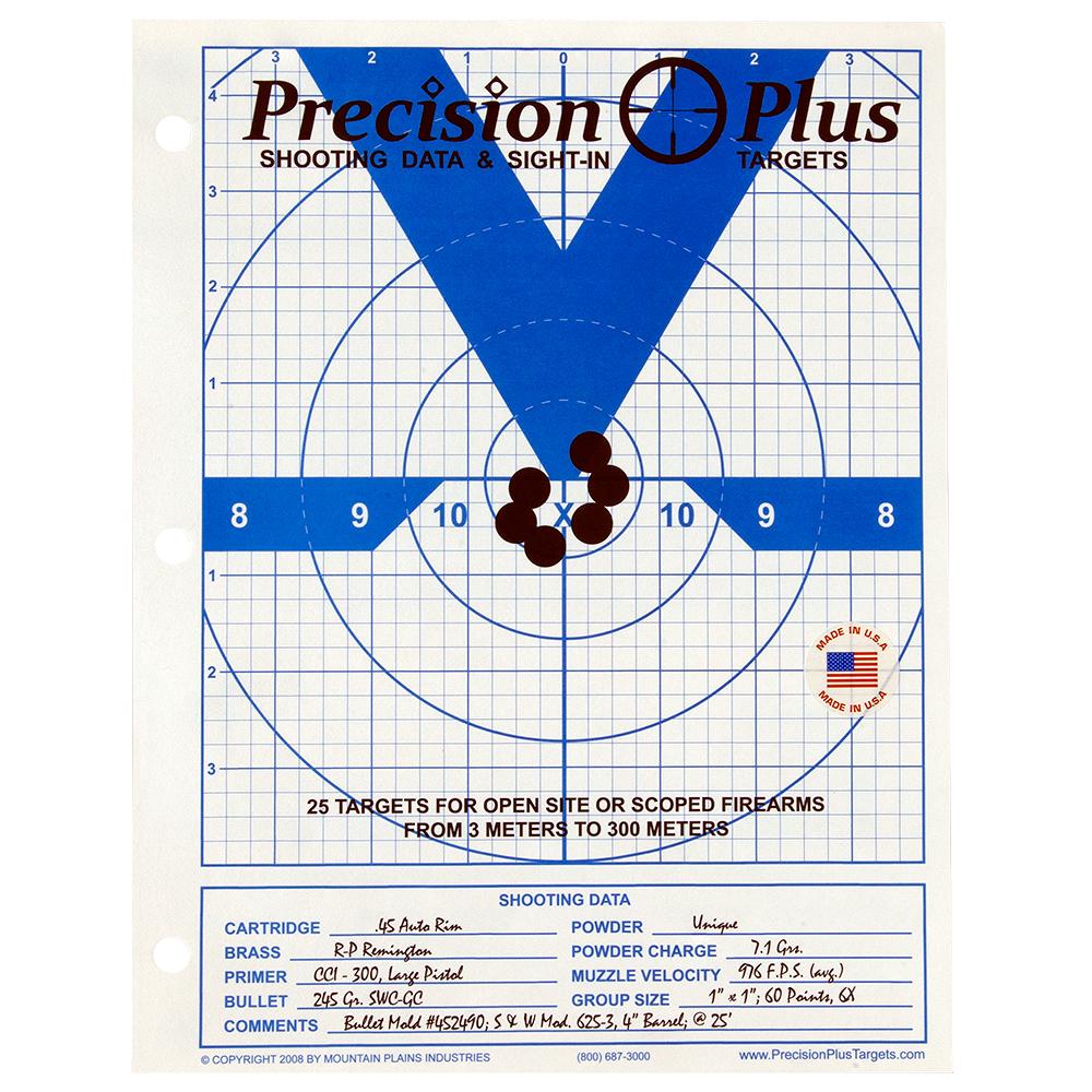 Mountain Plains Hi-Visibility Victory Rifle Precision Plus Targets Blue Series 25 per Pack