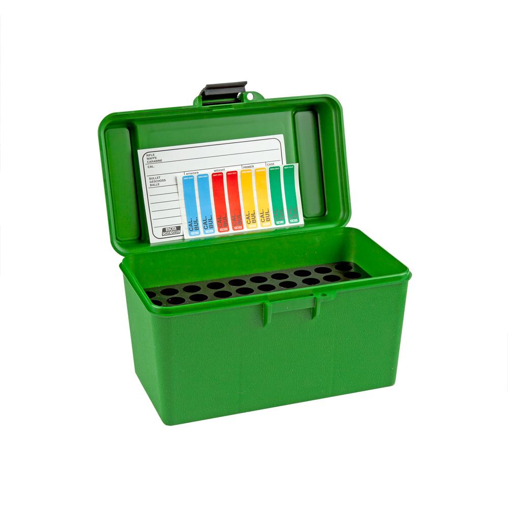 MTM Rifle Deluxe H-50 Series Flip-Top Ammo Box with Handle, H50-RMAG, 22-250 Remington to 458 Winchester Magnum