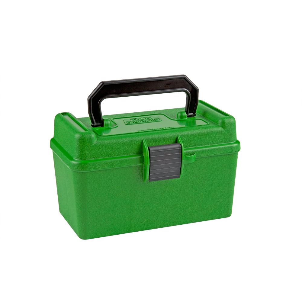 MTM Rifle Deluxe H-50 Series Flip-Top Ammo Box with Handle, H50-RS, 17 Remington to 222 Remington Magnum