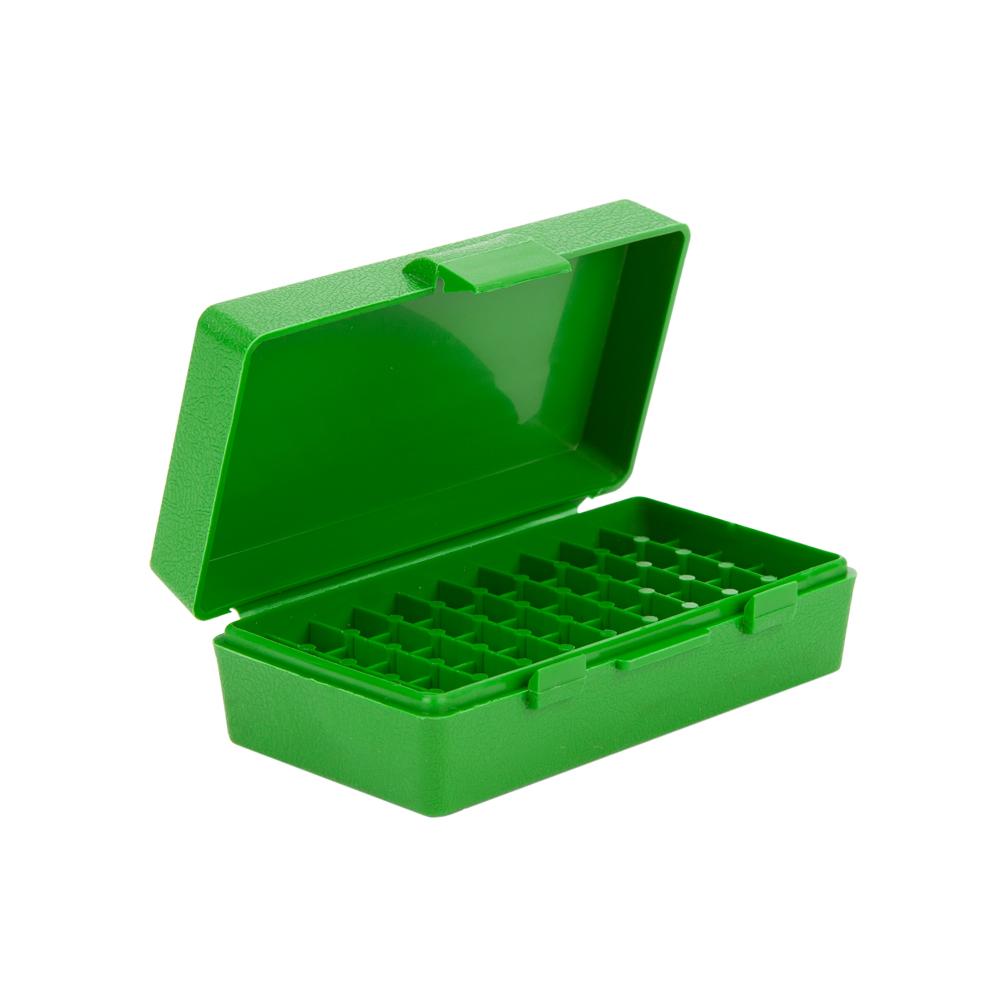 MTM Handgun P-50 Series Flip-Top 50 Round Plastic Ammo Box,  9MM, 380 ACP