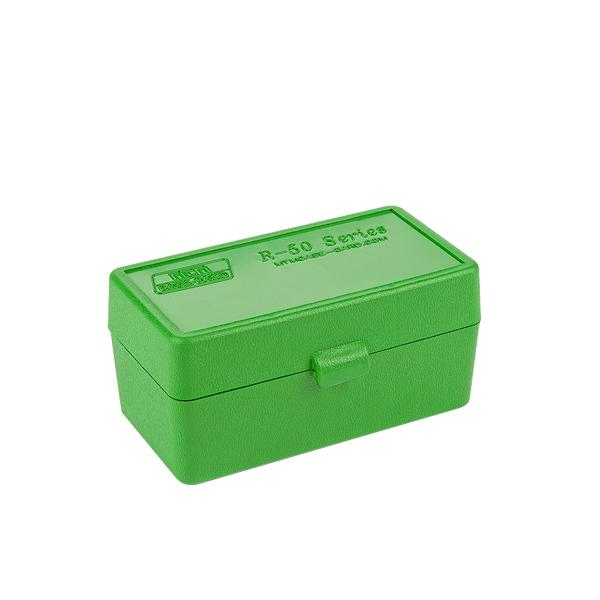 MTM Rifle 22-HORN Series Flip-Top 50 Plastic Round Ammo Box, 22 Hornet, 30 Carbine
