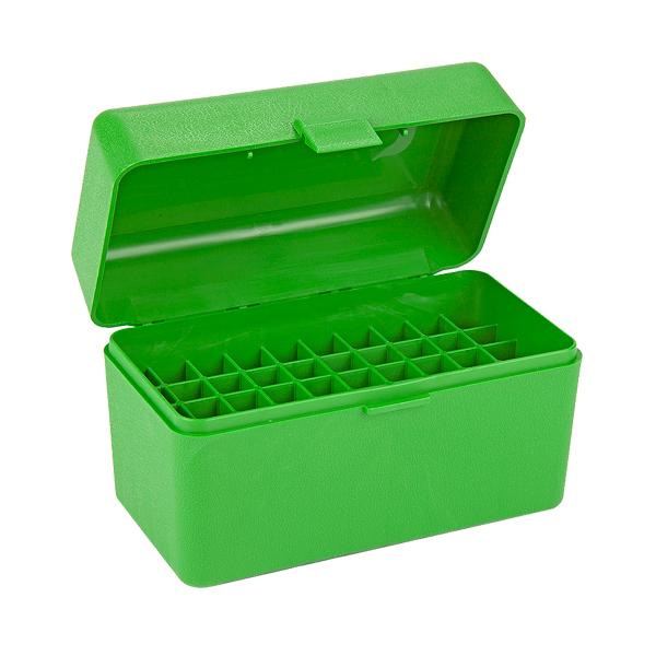 MTM Rifle RL-50 Series Flip-Top 50 Round Plastic Ammo Box, 25-06 Remington, 6.5 X 55 SE, 30-06 Springfield