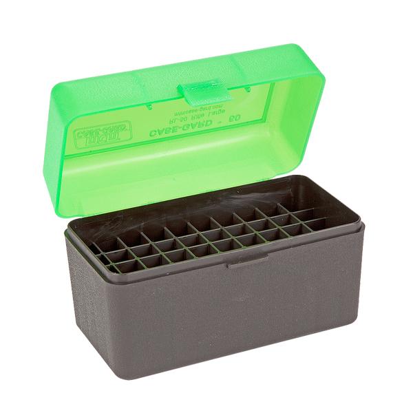 MTM Rifle RL-50 Series Flip-Top 50 Round Plastic Ammo Box, 25-06 Remington, 6.5 X 55 SE, 30-06 Springfield