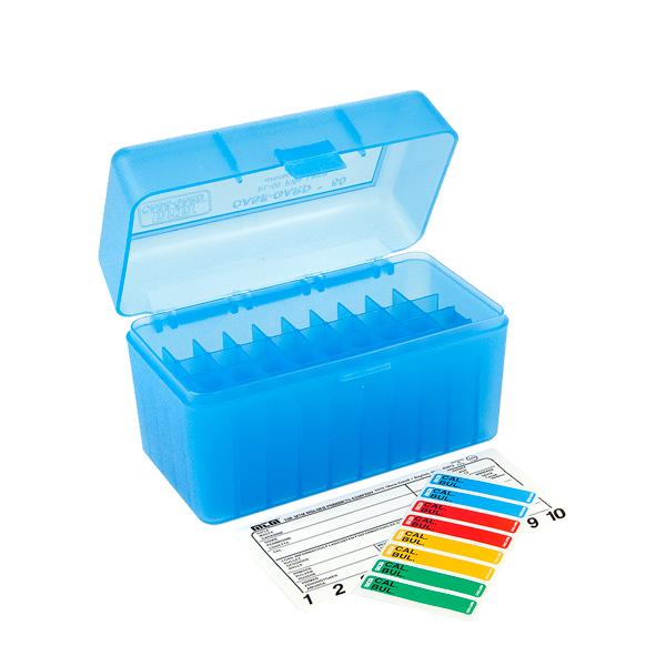 MTM Rifle RL-50 Series Flip-Top 50 Round Plastic Ammo Box, 25-06 Remington, 6.5 X 55 SE, 30-06 Springfield