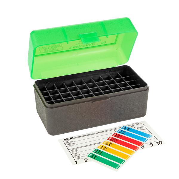 MTM Rifle RM-50 Series Flip-Top 50 Round Plastic Ammo Box, 220 Swift, 6.5 Creedmoor, 308 Winchester
