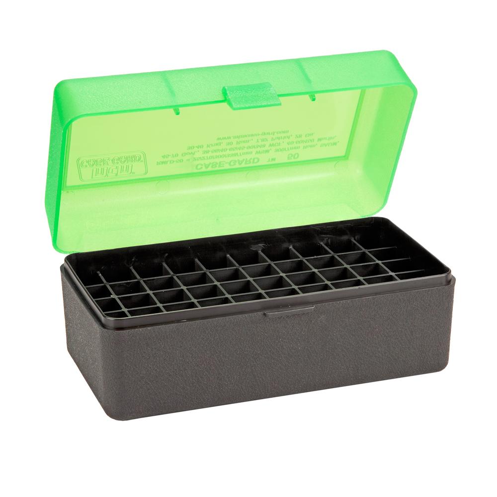 MTM Rifle RMLD-50 Series Flip-Top 50 Round Plastic Ammo Box, 6.5 PRC, 300 Winchester Short Magnum (WSM), 45-70 Government