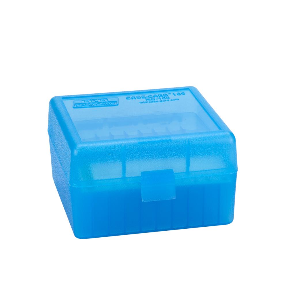MTM Rifle RS-100 Series Flip-Top 100 Round Plastic Ammo Box, 17 Remington, 204 Ruger, 223 Remington
