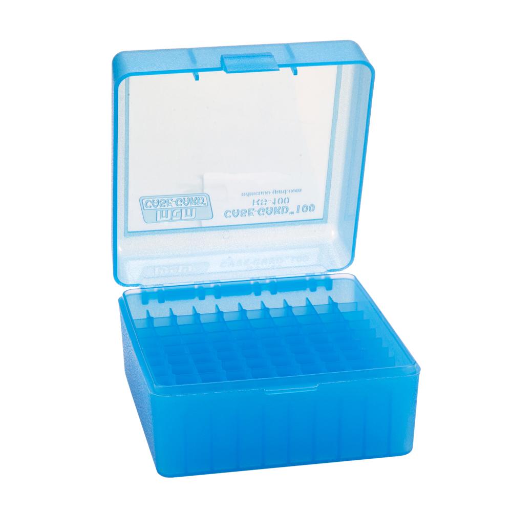 MTM Rifle RS-100 Series Flip-Top 100 Round Plastic Ammo Box, 17 Remington, 204 Ruger, 223 Remington