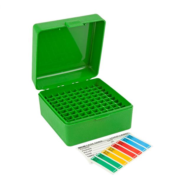 MTM Rifle RS-100 Series Flip-Top 100 Round Plastic Ammo Box, 17 Remington, 204 Ruger, 223 Remington