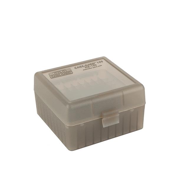 MTM Rifle RS-100 Series Flip-Top 100 Round Plastic Ammo Box, 17 Remington, 204 Ruger, 223 Remington