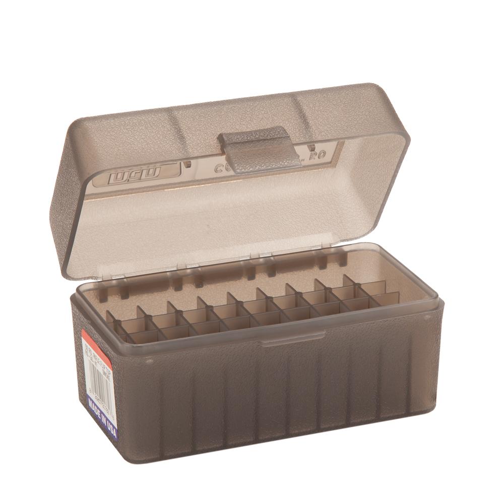 MTM Rifle RS-50 Series Flip-Top 50 Plastic Round Ammo Box, 17 Remington, 204 Ruger, 223 Remington