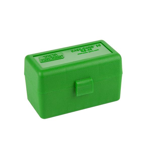 MTM Rifle RS-50 Series Flip-Top 50 Plastic Round Ammo Box, 17 Remington, 204 Ruger, 223 Remington