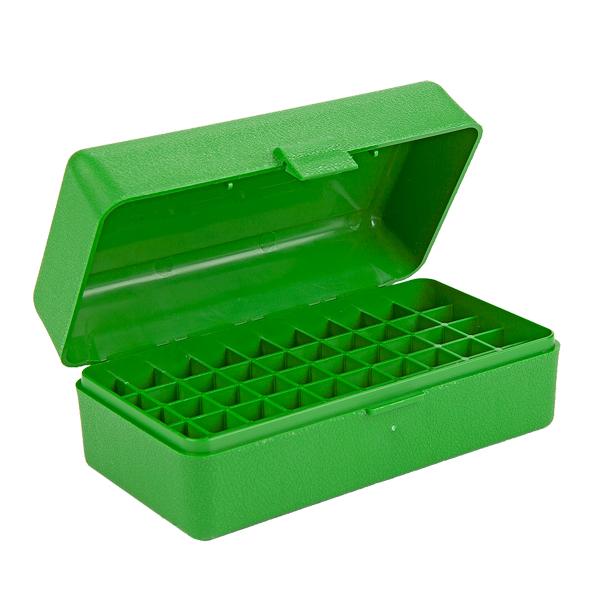 MTM Rifle RSLD-50 Series Flip-Top 50 Round Plastic Ammo Box, 223 WSSM, 25 WSSM