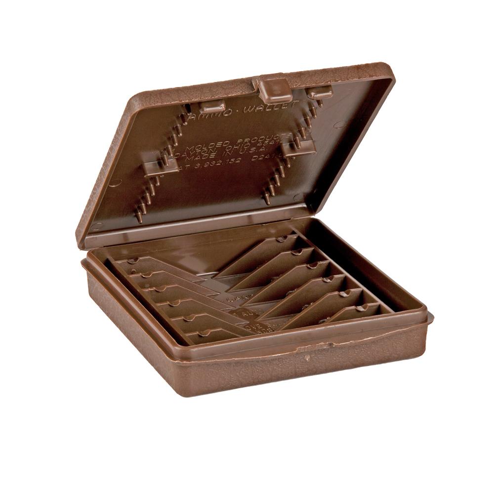 MTM Handgun Ammo Wallets 45 Auto Holds 12 Rounds, Brown