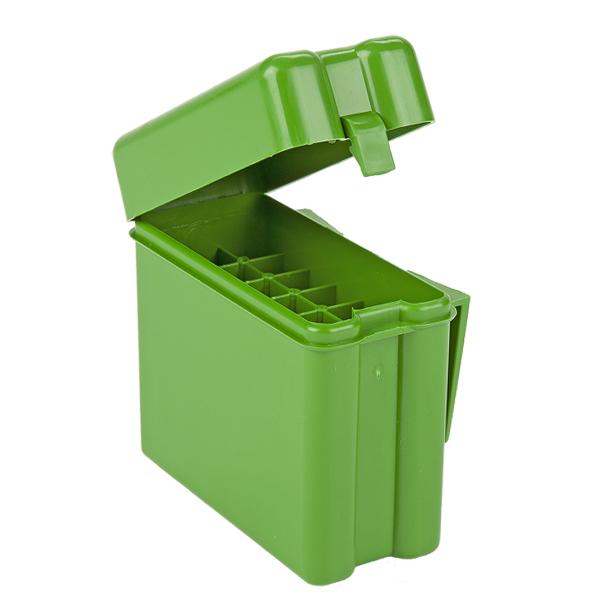 MTM Rifle R-20 Series Flip-Top Belt-Style 20 Round Plastic Ammo Carrier, Green
