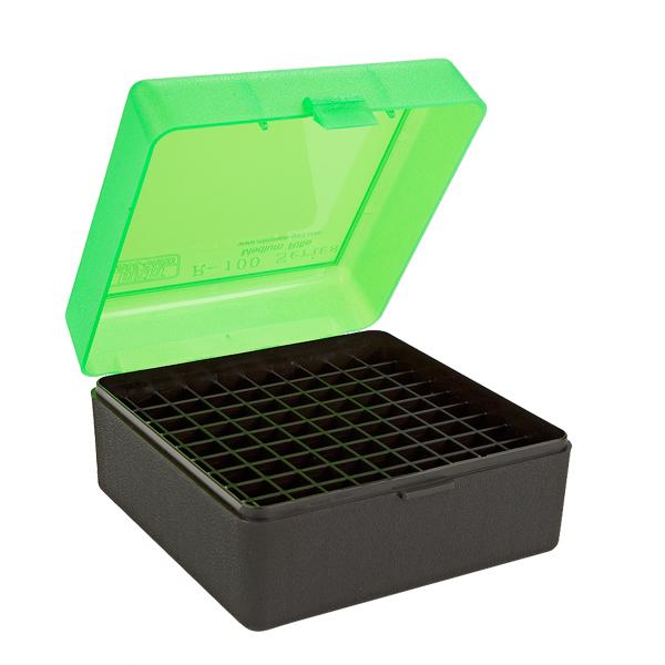 MTM Rifle RM-100 Series Flip-Top 100 Round Plastic Ammo Box,  22-250 Remington, 6.5 Creedmoor, 308 Winchester