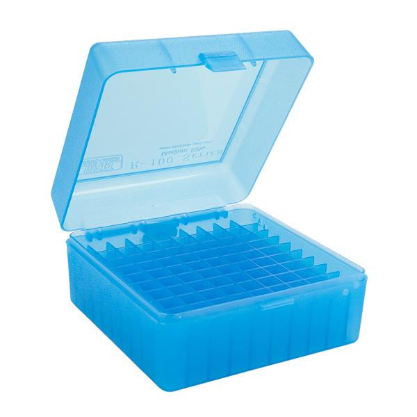 MTM Rifle RM-100 Series Flip-Top 100 Round Plastic Ammo Box,  22-250 Remington, 6.5 Creedmoor, 308 Winchester
