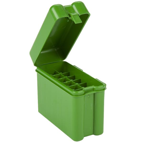 MTM Rifle R-20 Series Flip-Top Belt-Style 20 Round Plastic Ammo Carrier, Green