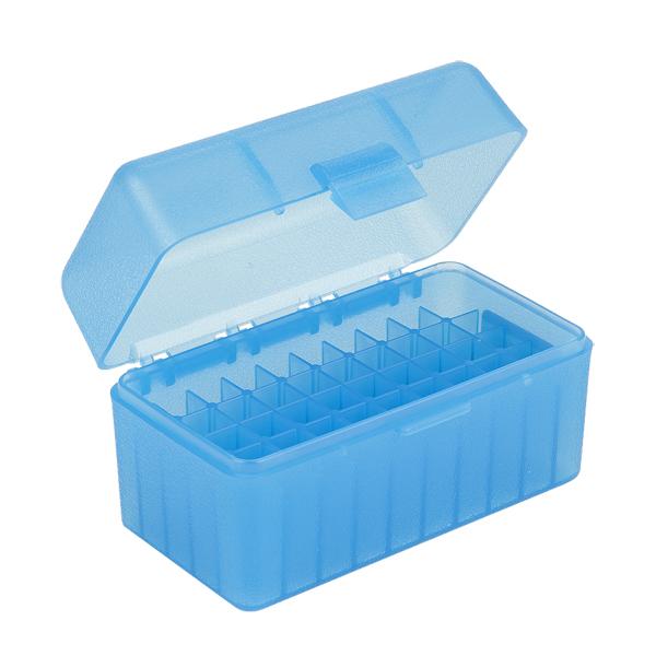 MTM Rifle RS-50 Series Flip-Top 50 Plastic Round Ammo Box, 17 Remington, 204 Ruger, 223 Remington