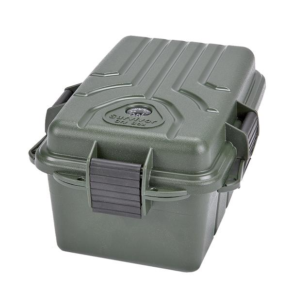 MTM Ammo Travel-Survivor Dry Box, Polymer 10" x 7" x 5" Forest Green