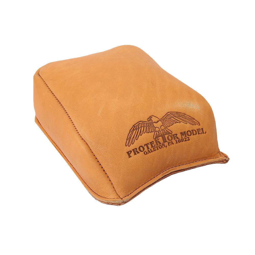 Protektor Model #12 Standard Rear Shooting Rest Bag Leather Tan, Unfilled