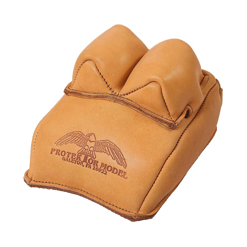 Protektor #14 Bunny Ear Rear Shooting Rest Bag Leather Tan Unfilled