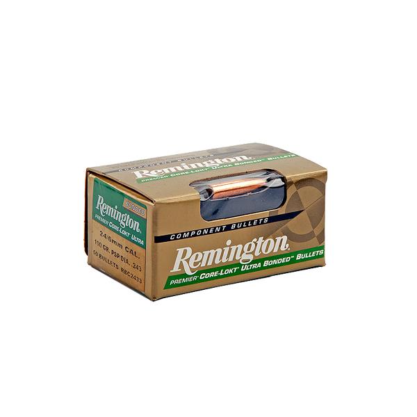 Remington Core-Lokt Ultra Bonded Bullets 243" Calibre/6MM (243 Diameter) 100 Grain Bonded Pointed Soft Point 50/Box
