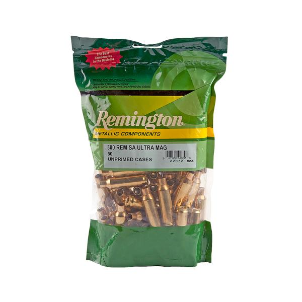 Remington Brass 300 Short Action Ultra Magnum (SUAM) Unprimed 50/Bag