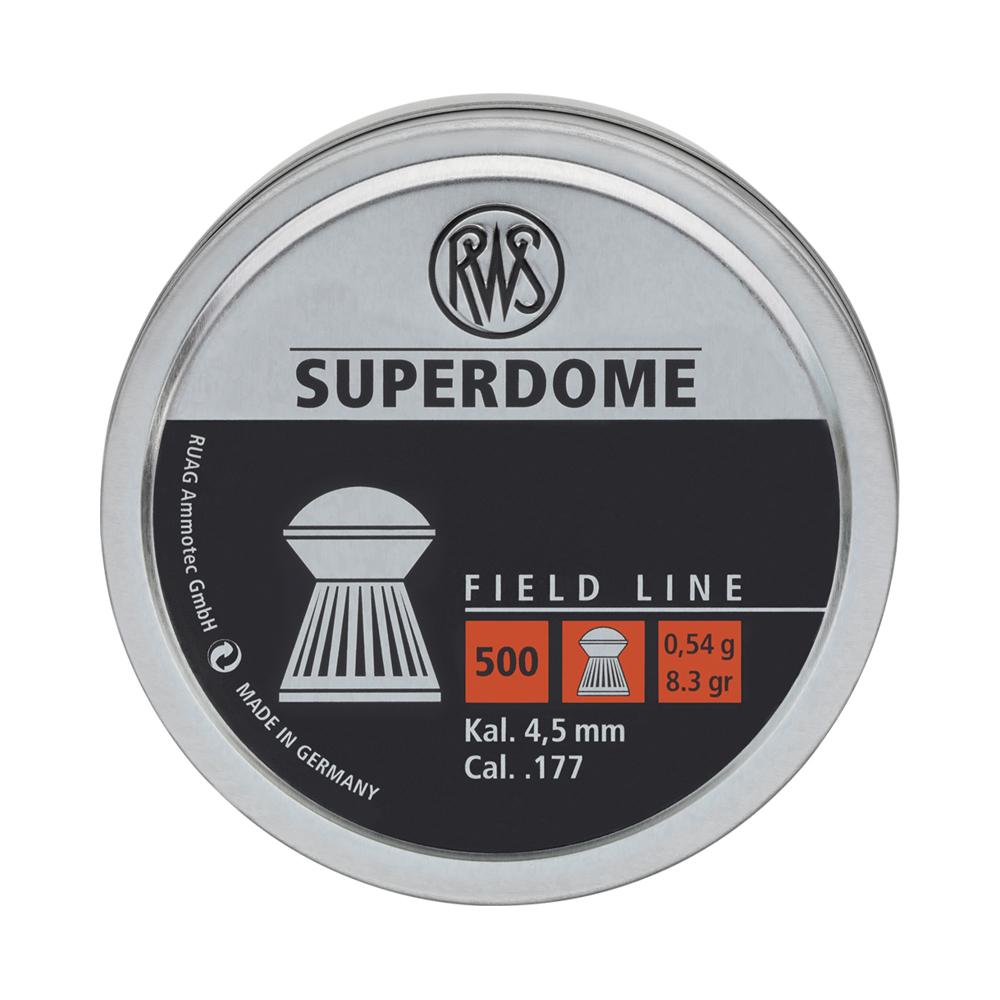 RWS Air Gun Pellets .177 Calibre, 4.5mm, 8.3 Grains/0.54gm, Superdome, Pack of 500