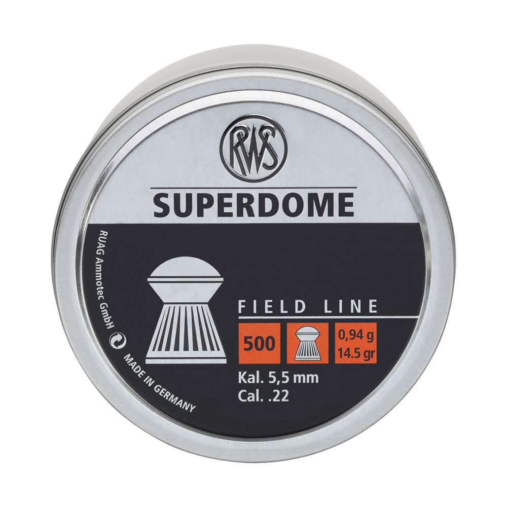 RWS Air Gun Pellets .22 Calibre, 5.5mm 14.5 Grains/0.94gm Superdome, Pack of 500