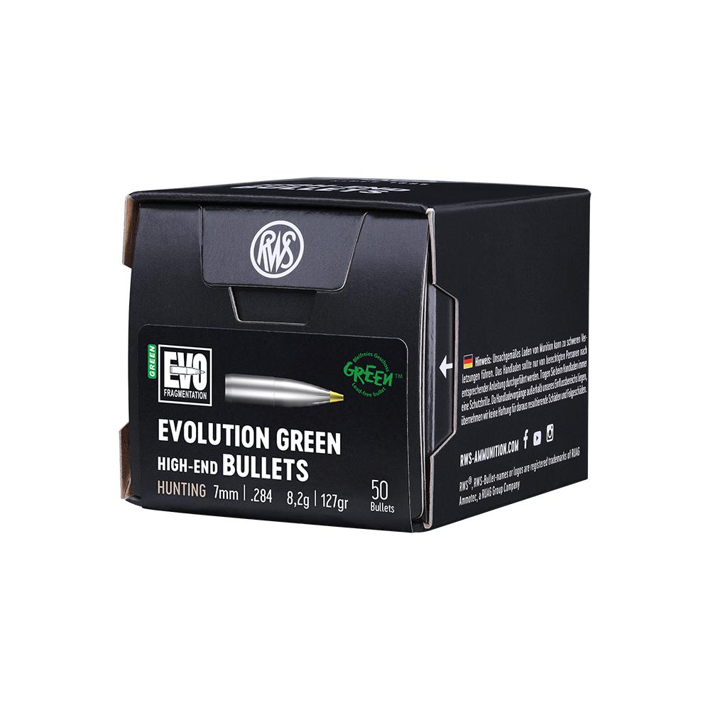 RWS EVO Green Bullets 28 Calibre, 7MM (.284" diameter) 127 Grain, 50/Box