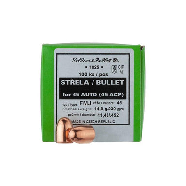 Sellior & Bellot 45 calibre pistol full metal jacket bullets