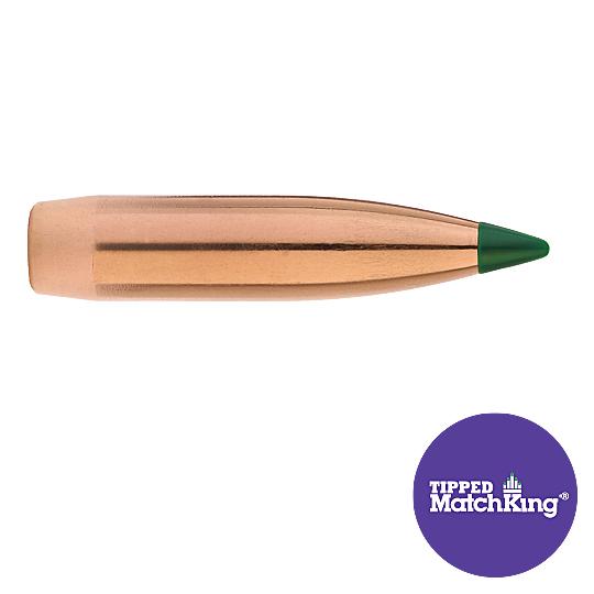 Sierra Tipped MatchKing Bullets 22 Calibre (0.224" diameter) 77 Grain Polymer Tip Boat Tail 100/Box