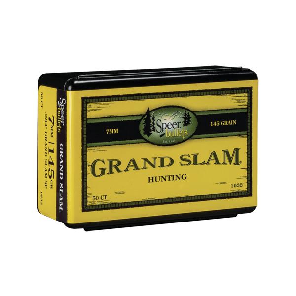 Speer Grand Slam Bullets 28 Calibre/7MM (0.284" diameter) 145 Grain Jacketed Soft Point 50/Box