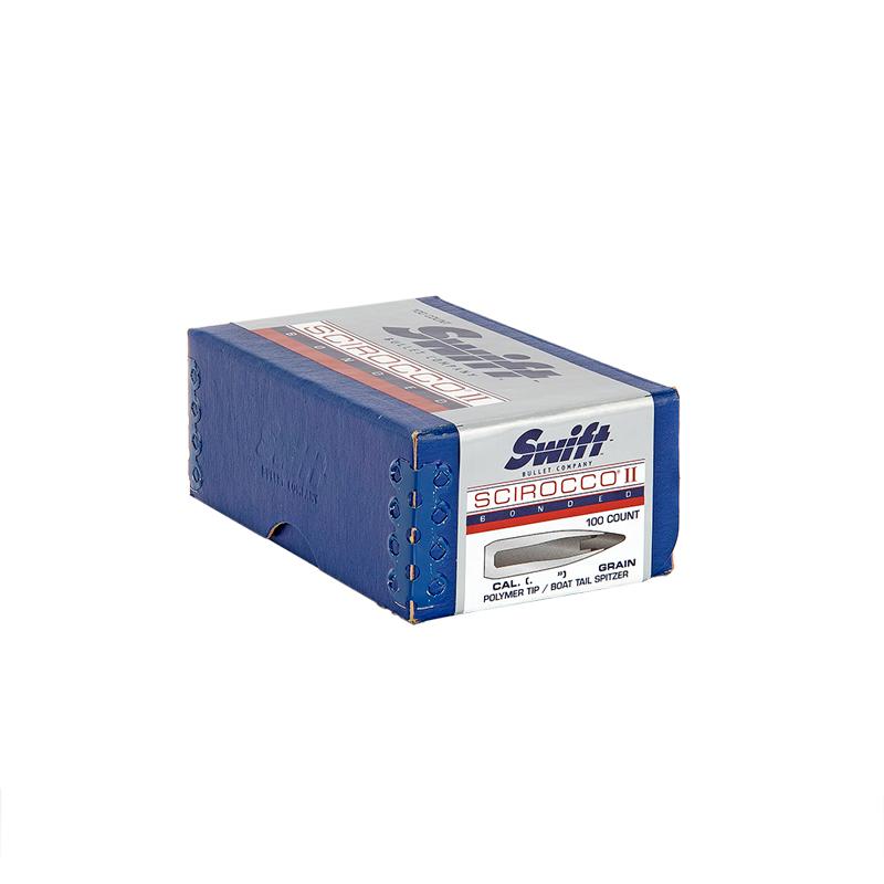 Swift Scirocco II Bullets 26 Calibre, 6.5MM (0.264" diameter) 130 Grain Bonded Spitzer Boat Tail 100/Box